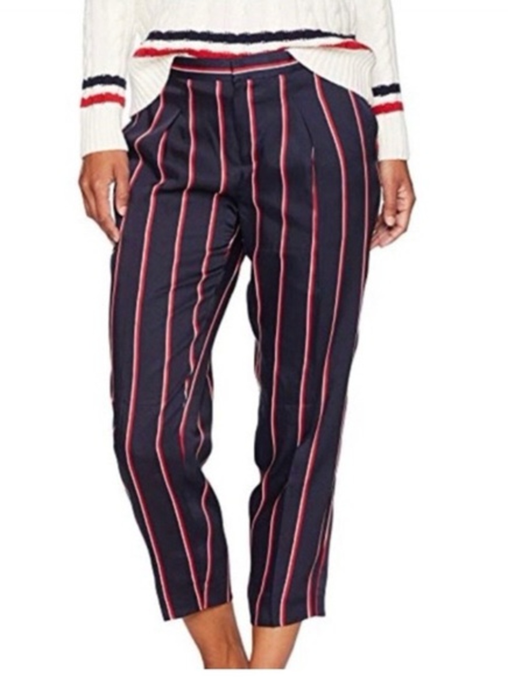 Ralph Lauren navy blue and red pinstriped